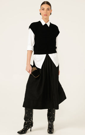 Skirts PLEATED A-LINE SKIRT