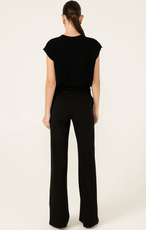 Knitwear BUBBLE KNIT TOP IN BLACK