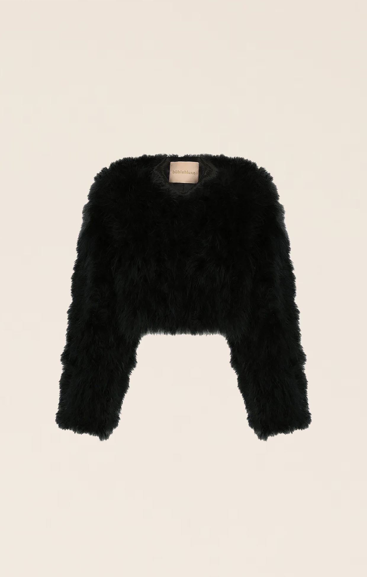 Jackets Multi Occasion LUXE FEATHER JACKET IN BLACK