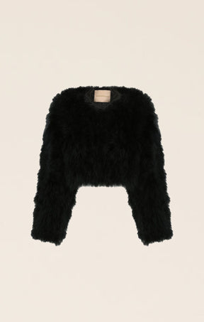 Jackets Multi Occasion LUXE FEATHER JACKET IN BLACK