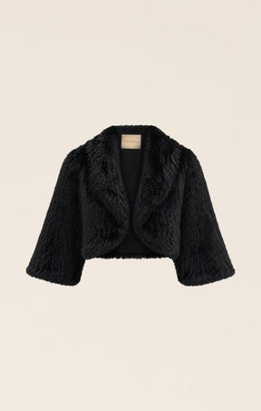 Jackets Multi Occasion LUXE FUR BOLERO IN BLACK