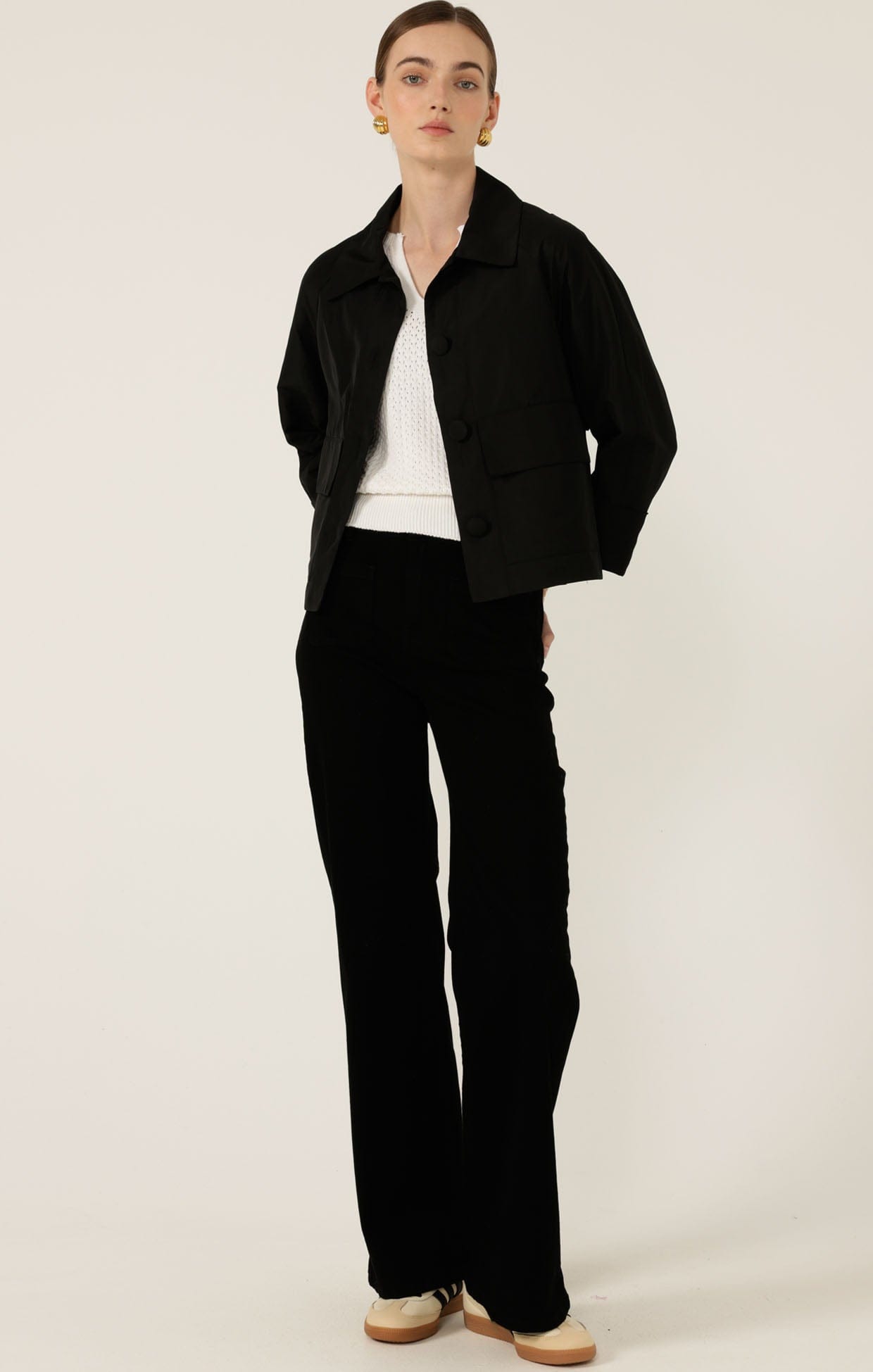 Jackets Multi Occasion BUTTON UP CROPPED JACKET