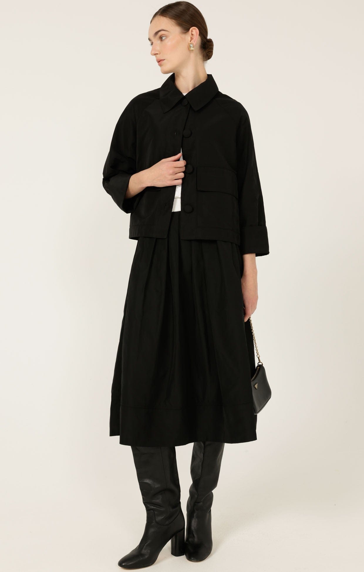 Jackets Multi Occasion BUTTON UP CROPPED JACKET