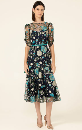 Dresses Events CARDELINA DRESS IN NAVY AQUA