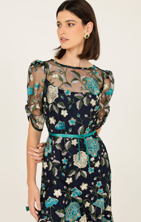Dresses Events CARDELINA DRESS IN NAVY AQUA
