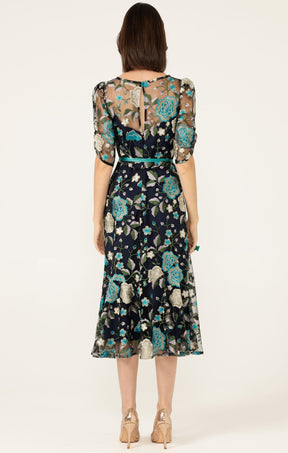 Dresses Events CARDELINA DRESS IN NAVY AQUA