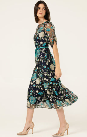 Dresses Events CARDELINA DRESS IN NAVY AQUA