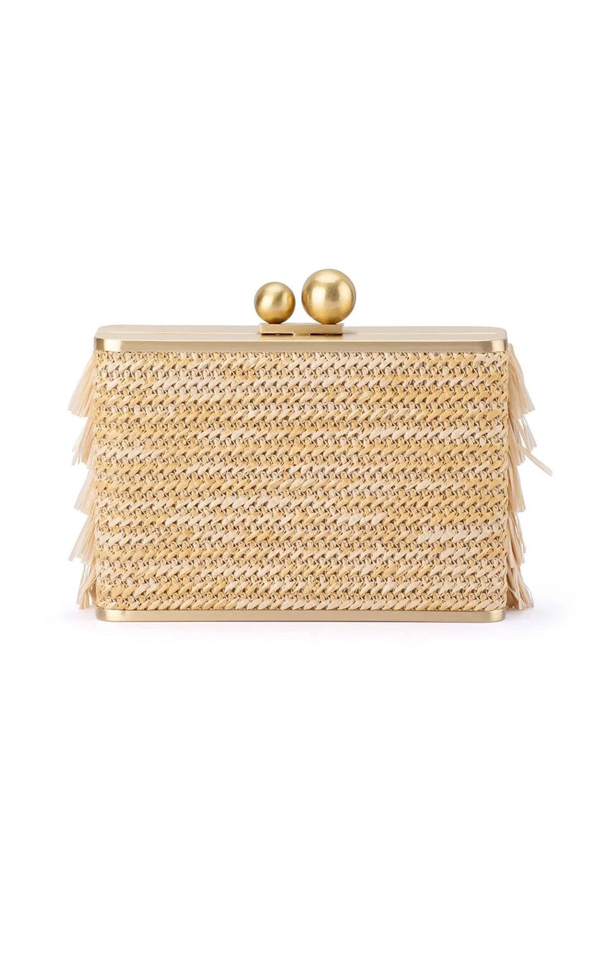 ACCESSORIES Bags Clutches OS / NEUTRAL CARLITA FRINGE CLUTCH BAG IN NATURAL