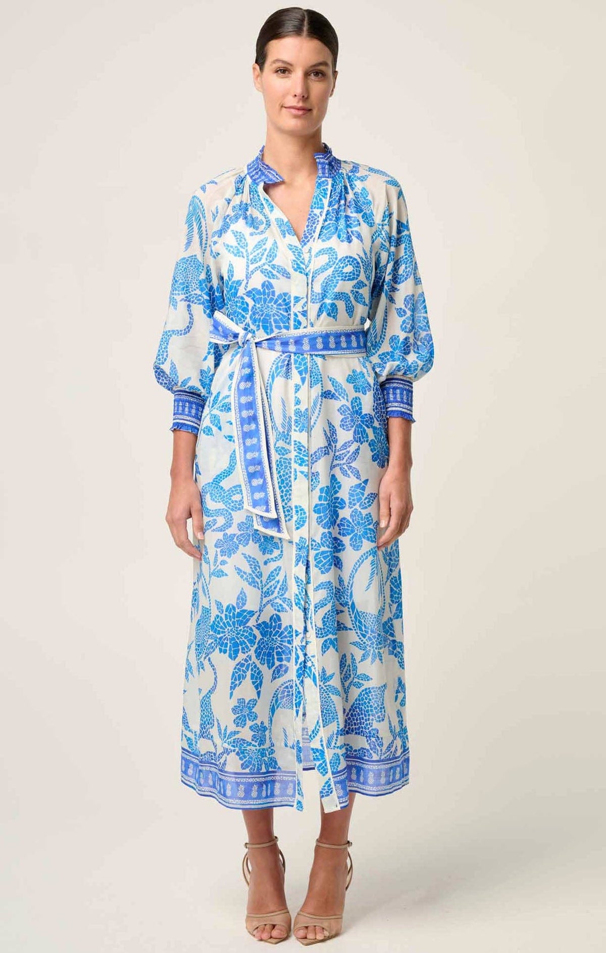Dresses Multi Occasion CARMEN MAXI DRESS IN AZURE MOSAIC