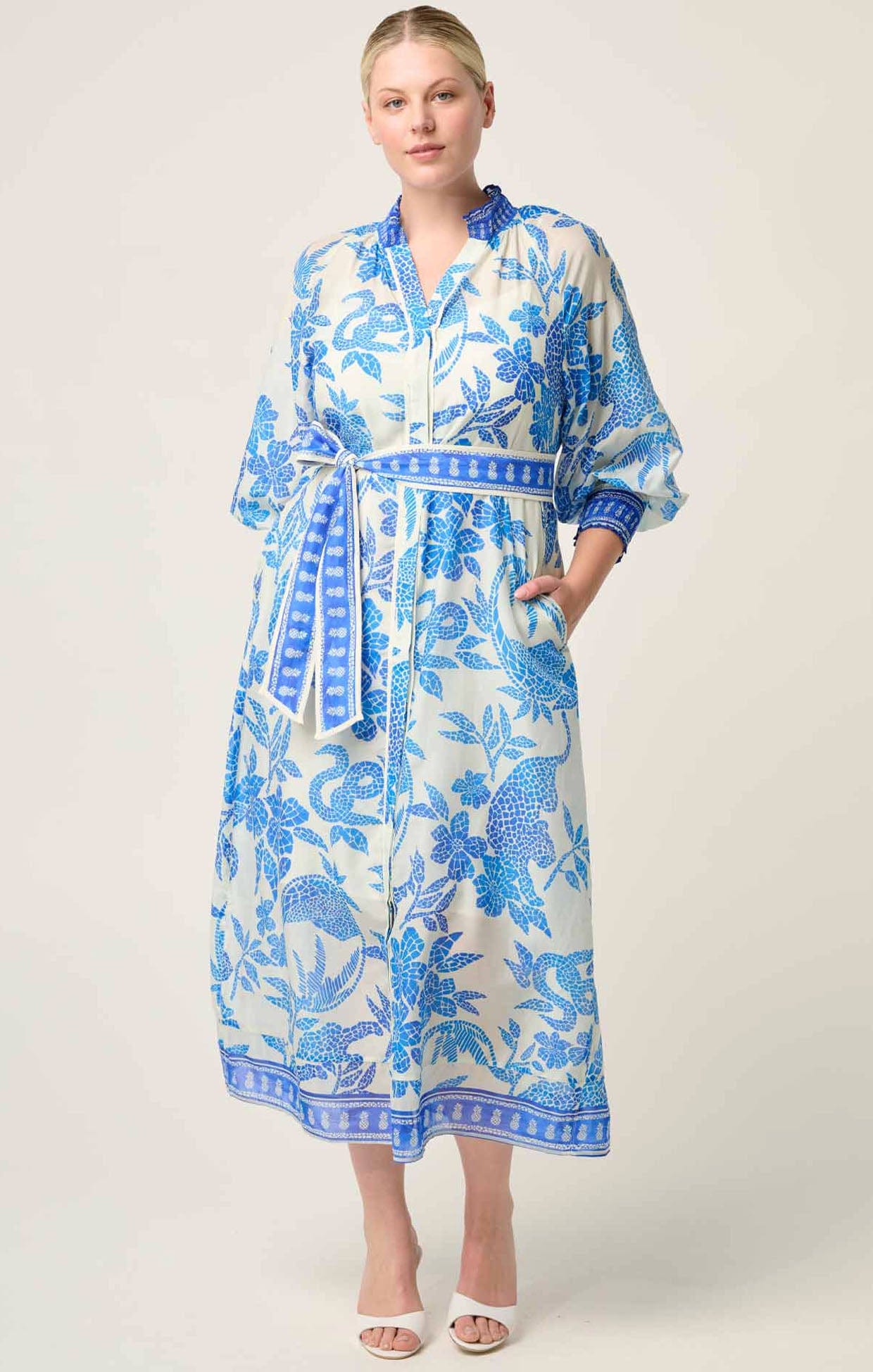 Dresses Multi Occasion CARMEN MAXI DRESS IN AZURE MOSAIC