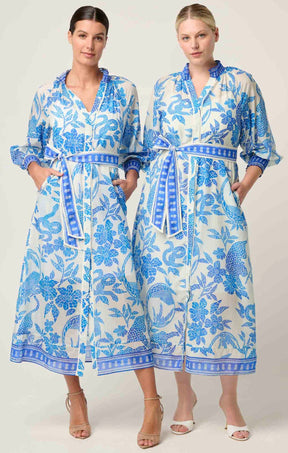 Dresses Multi Occasion CARMEN MAXI DRESS IN AZURE MOSAIC