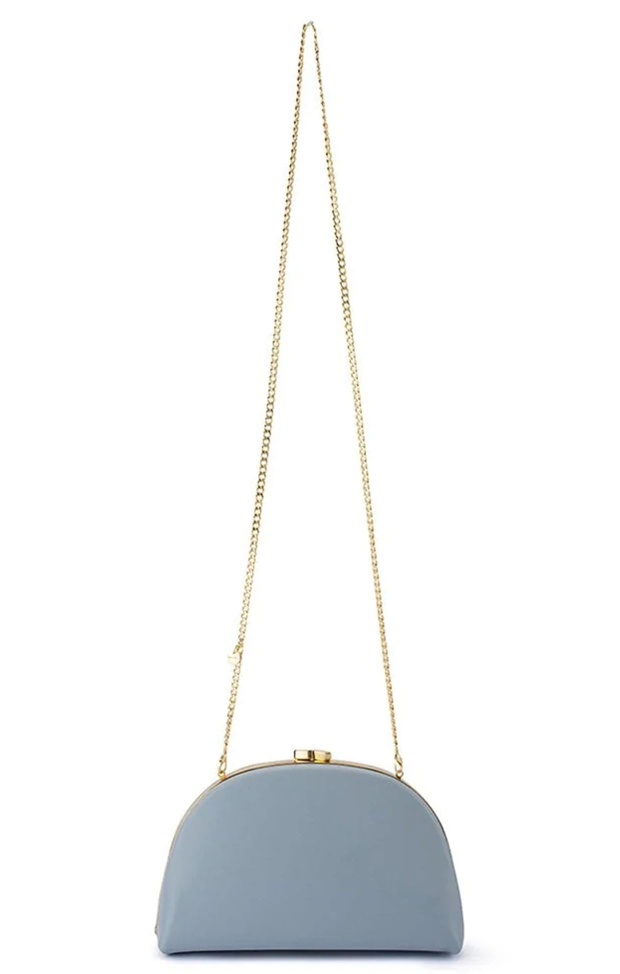 Bags OS / BLUE CELESTE CURVED CLUTCH IN BLUE