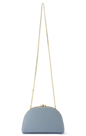 Bags OS / BLUE CELESTE CURVED CLUTCH IN BLUE