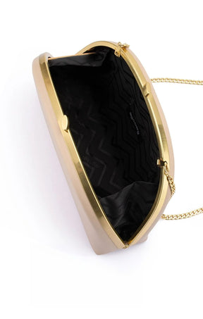 Bags OS / NATRUAL CELESTE CURVED CLUTCH IN NATURAL