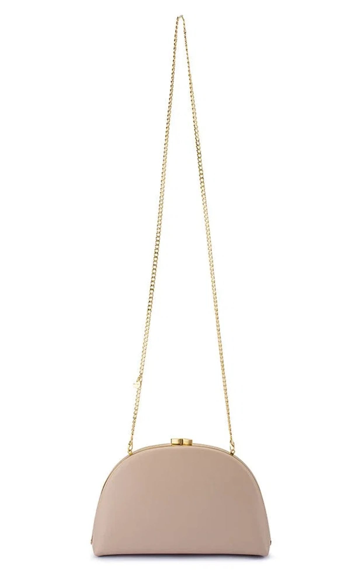 Bags OS / NATRUAL CELESTE CURVED CLUTCH IN NATURAL