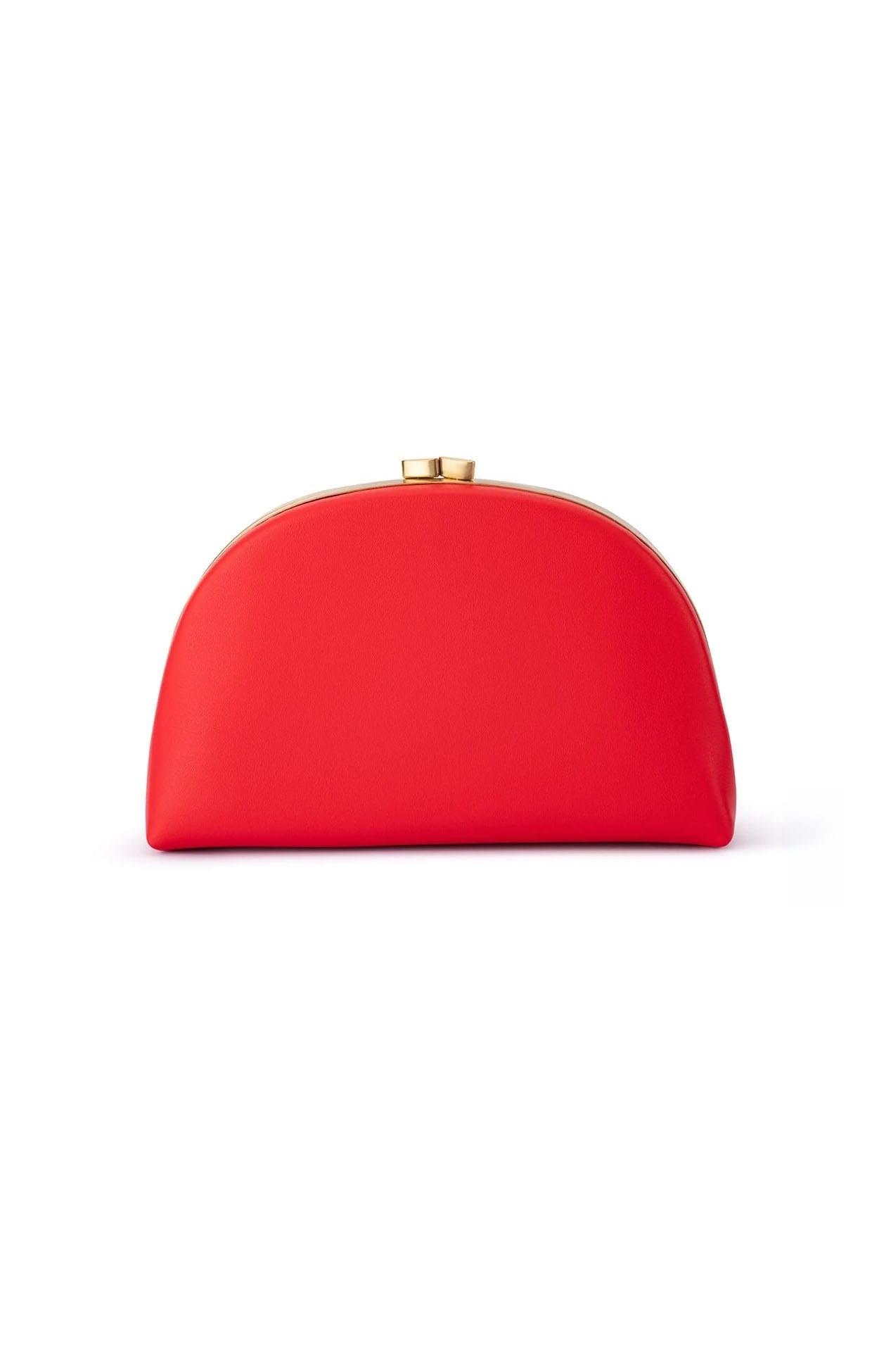 Bags OS / RED CELESTE CURVED CLUTCH IN RED