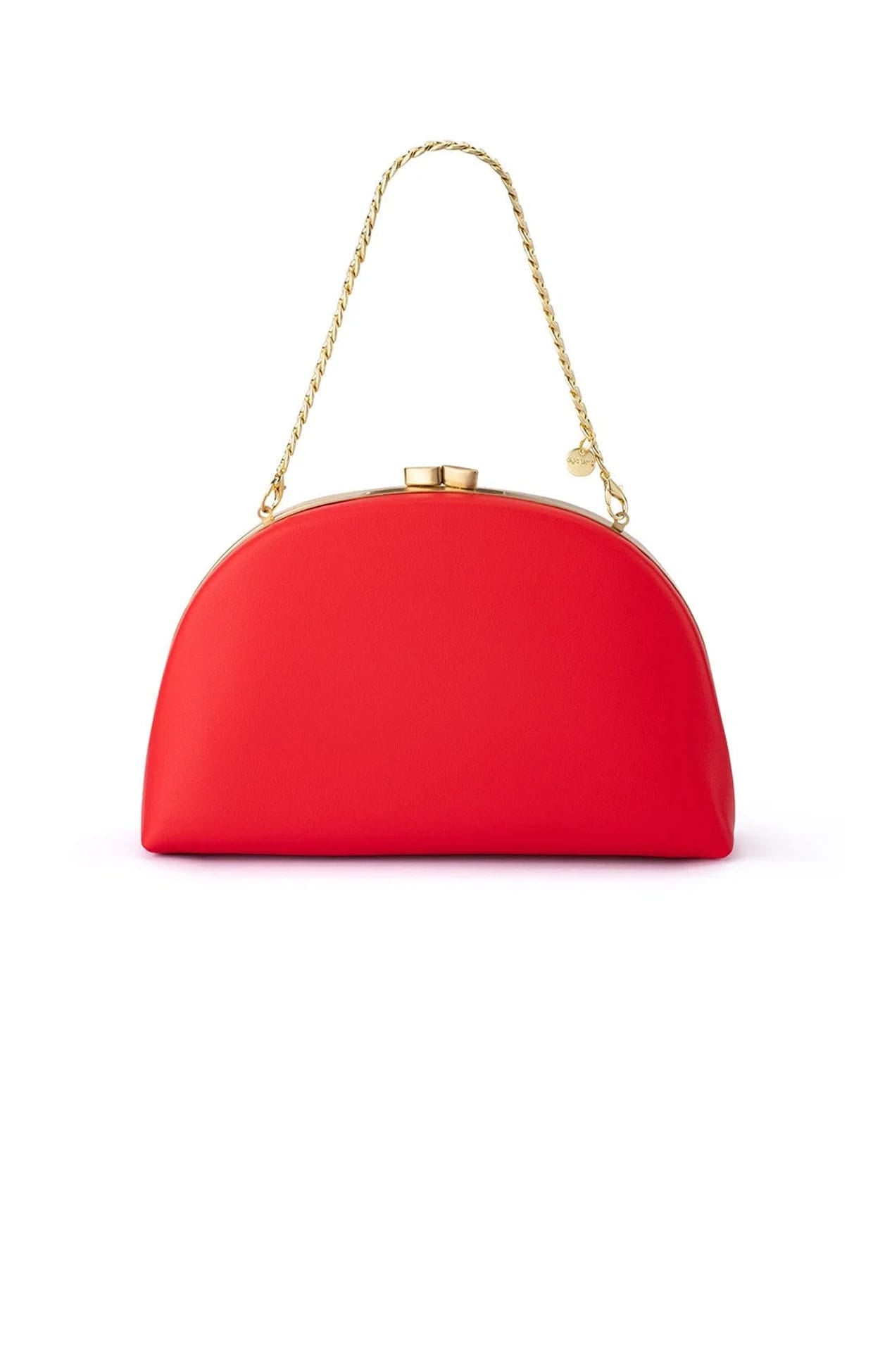 Bags OS / RED CELESTE CURVED CLUTCH IN RED