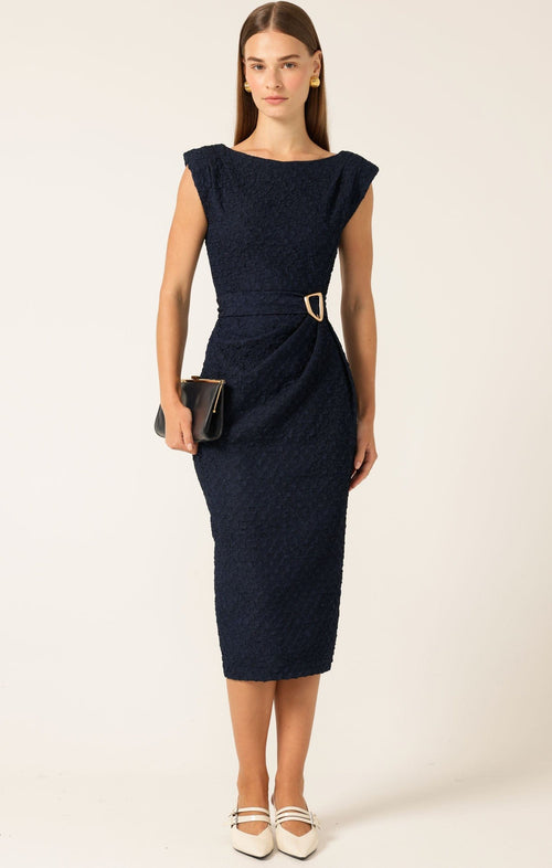 Dresses Events CELESTIAL DRESS IN NAVY