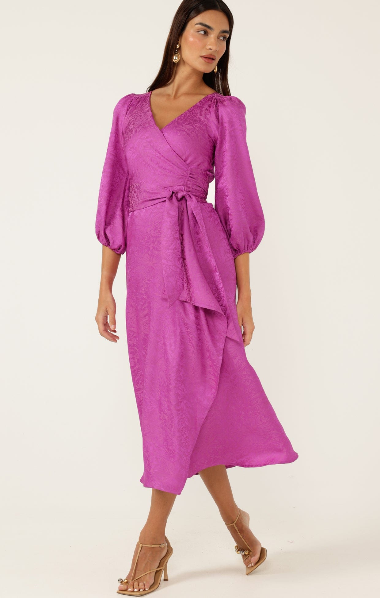 Dresses Events CHATEAU WRAP DRESS MAGENTA