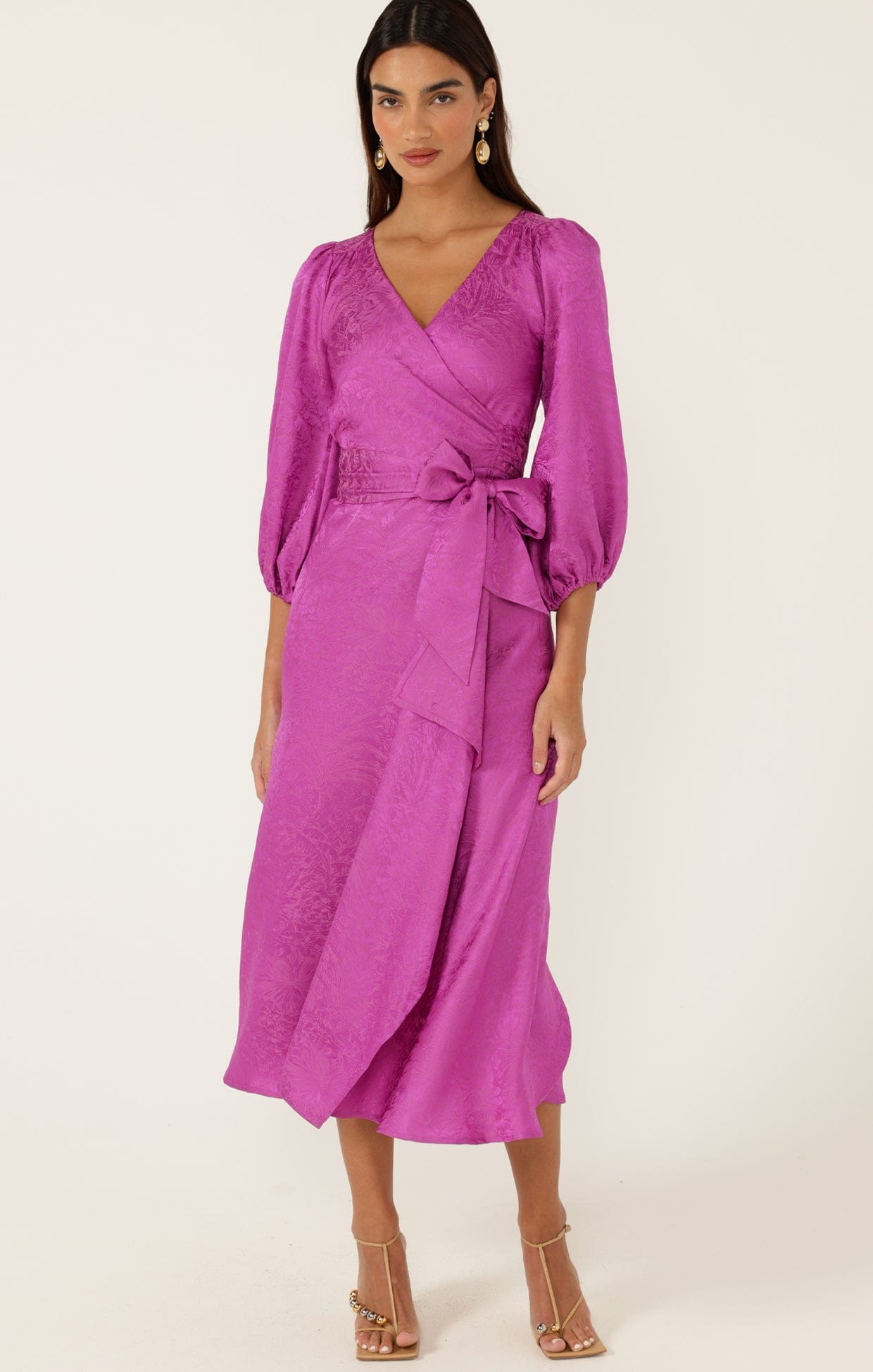 Dresses Events CHATEAU WRAP DRESS MAGENTA