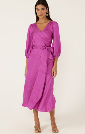 Dresses Events CHATEAU WRAP DRESS MAGENTA
