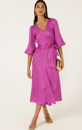 Dresses Events CHATEAU WRAP DRESS MAGENTA