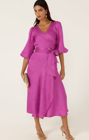 Dresses Events CHATEAU WRAP DRESS MAGENTA