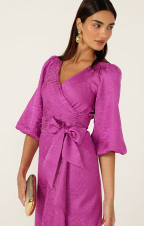 Dresses Events CHATEAU WRAP DRESS MAGENTA