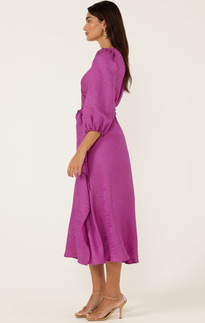 Dresses Events CHATEAU WRAP DRESS MAGENTA