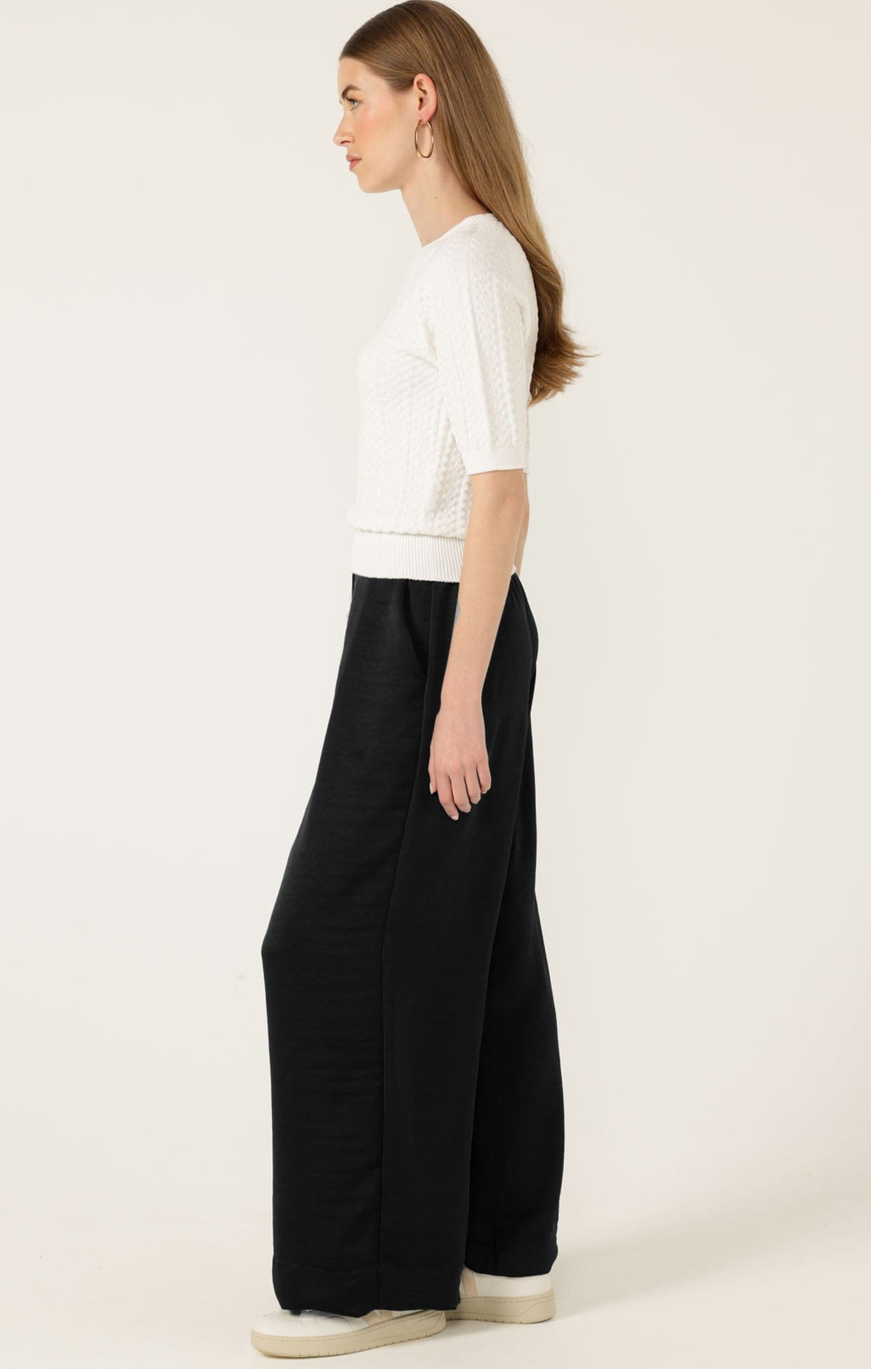 Pants LUXE PLEATED TROUSER IN BLACK