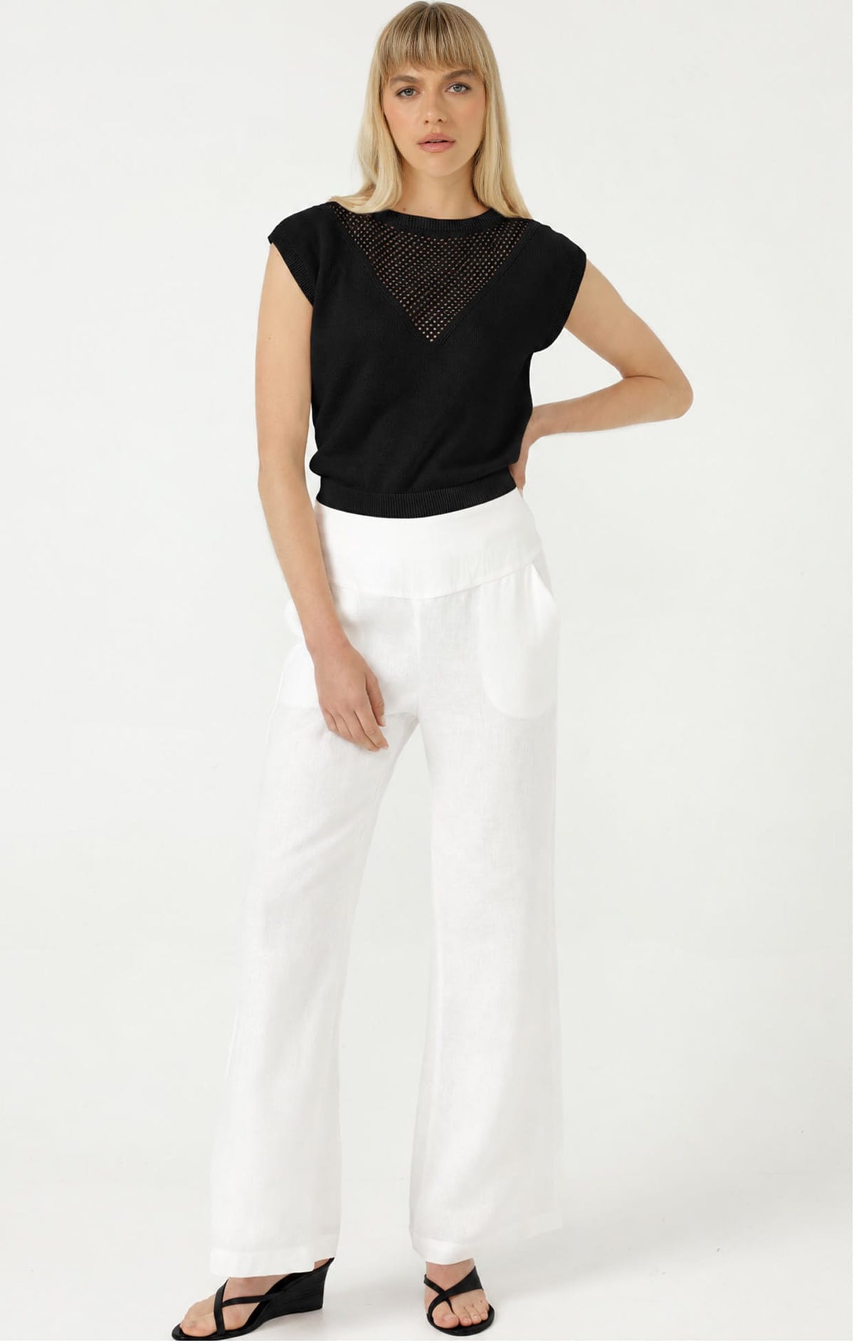 Knitwear CHLOE KNIT TOP IN BLACK