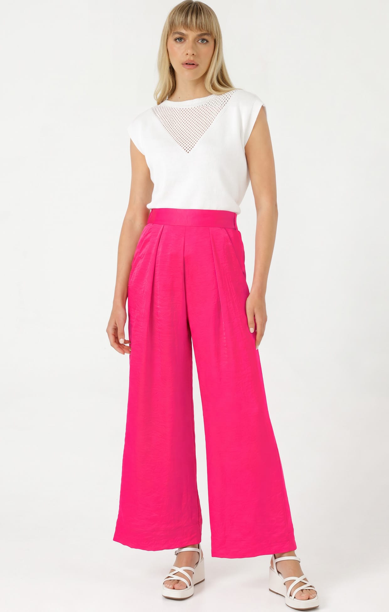 Pants Multi Occasion LUXE PLEATED TROUSER IN PINK