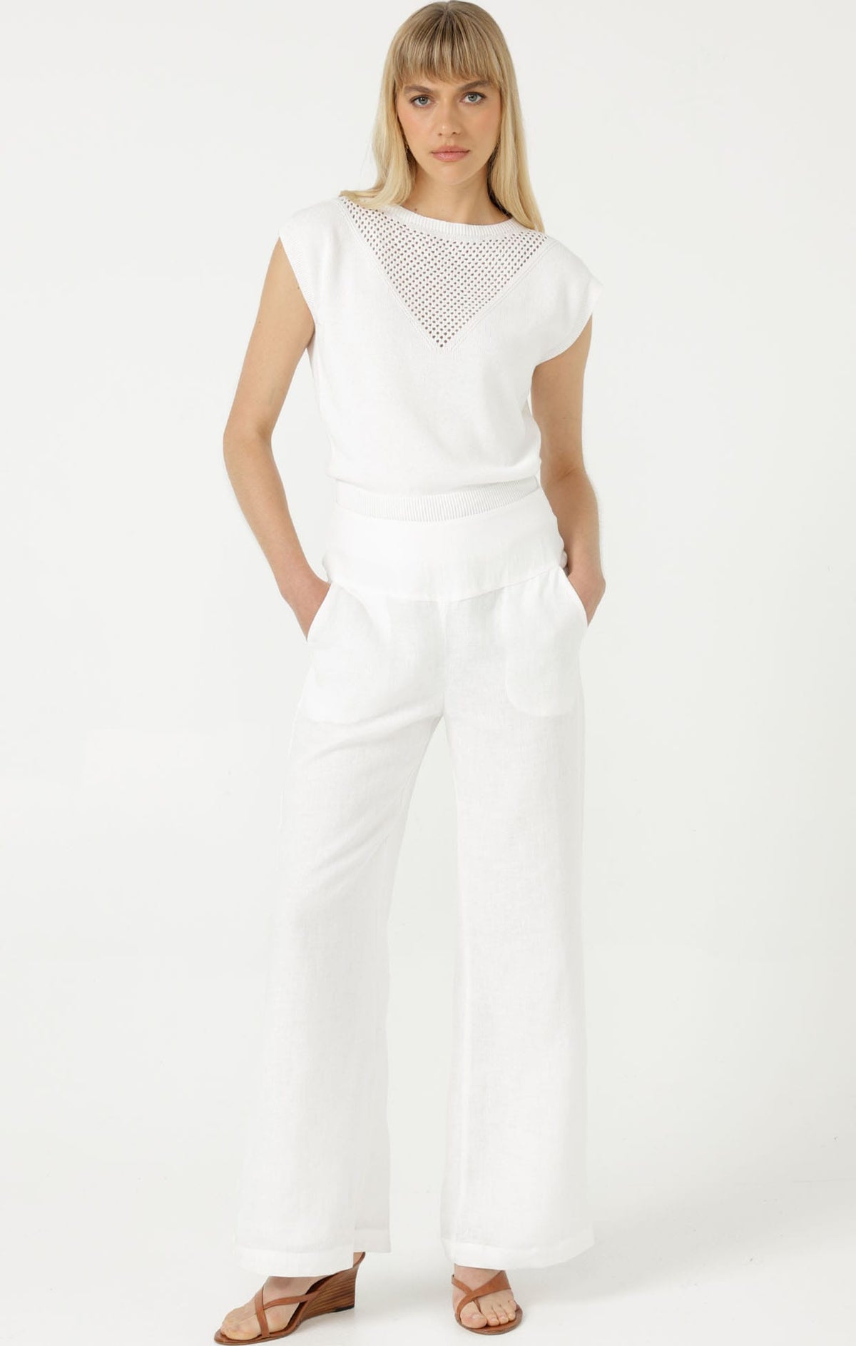 Knitwear CHLOE KNIT TOP IN WHITE