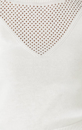 Knitwear CHLOE KNIT TOP IN WHITE