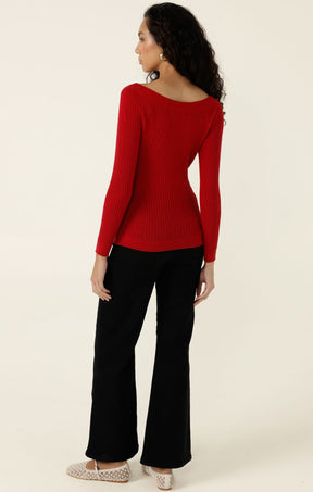 Knitwear CLAIRE KNIT IN RED