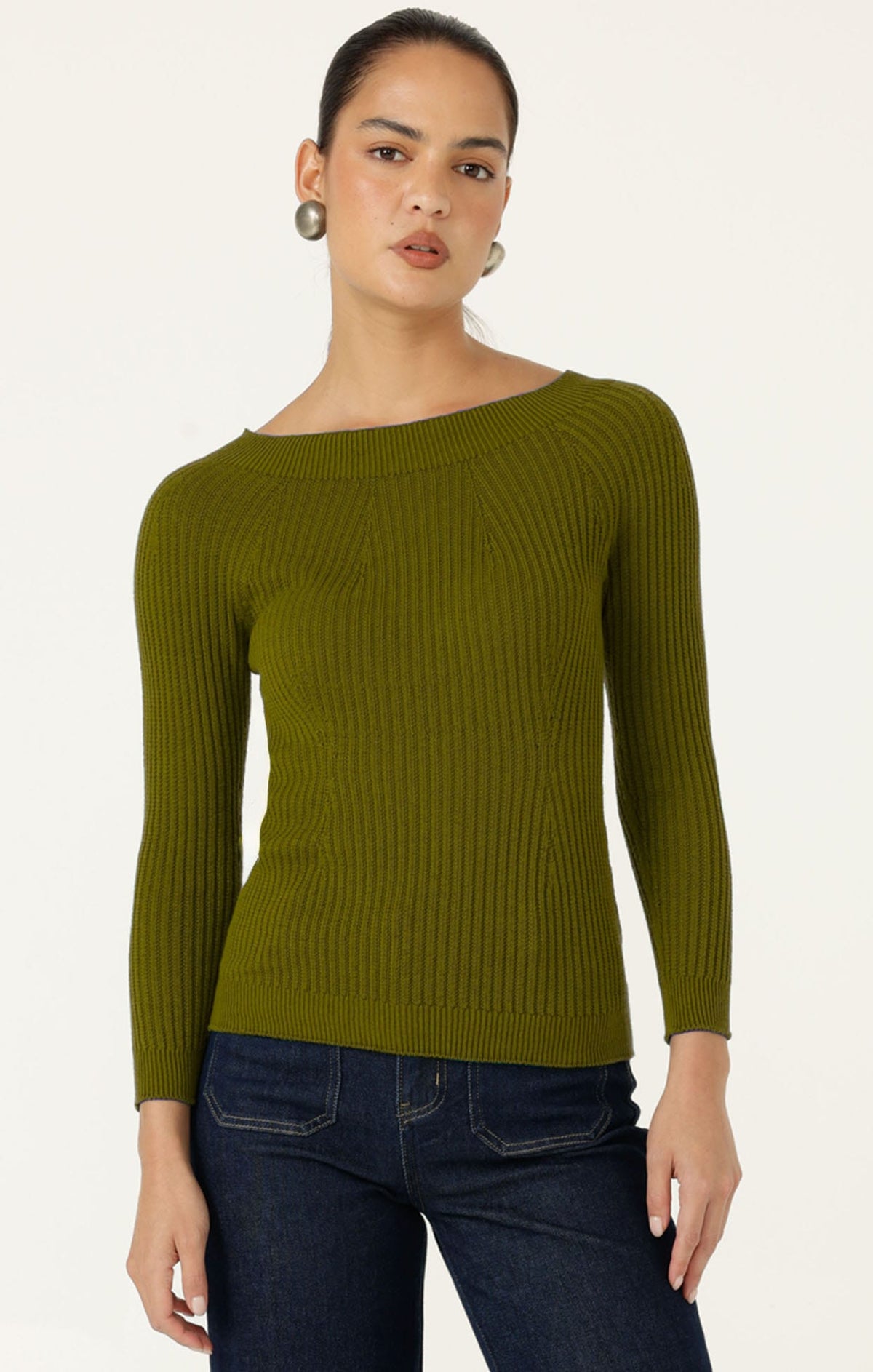 Knitwear CLAIRE KNIT IN OLIVE