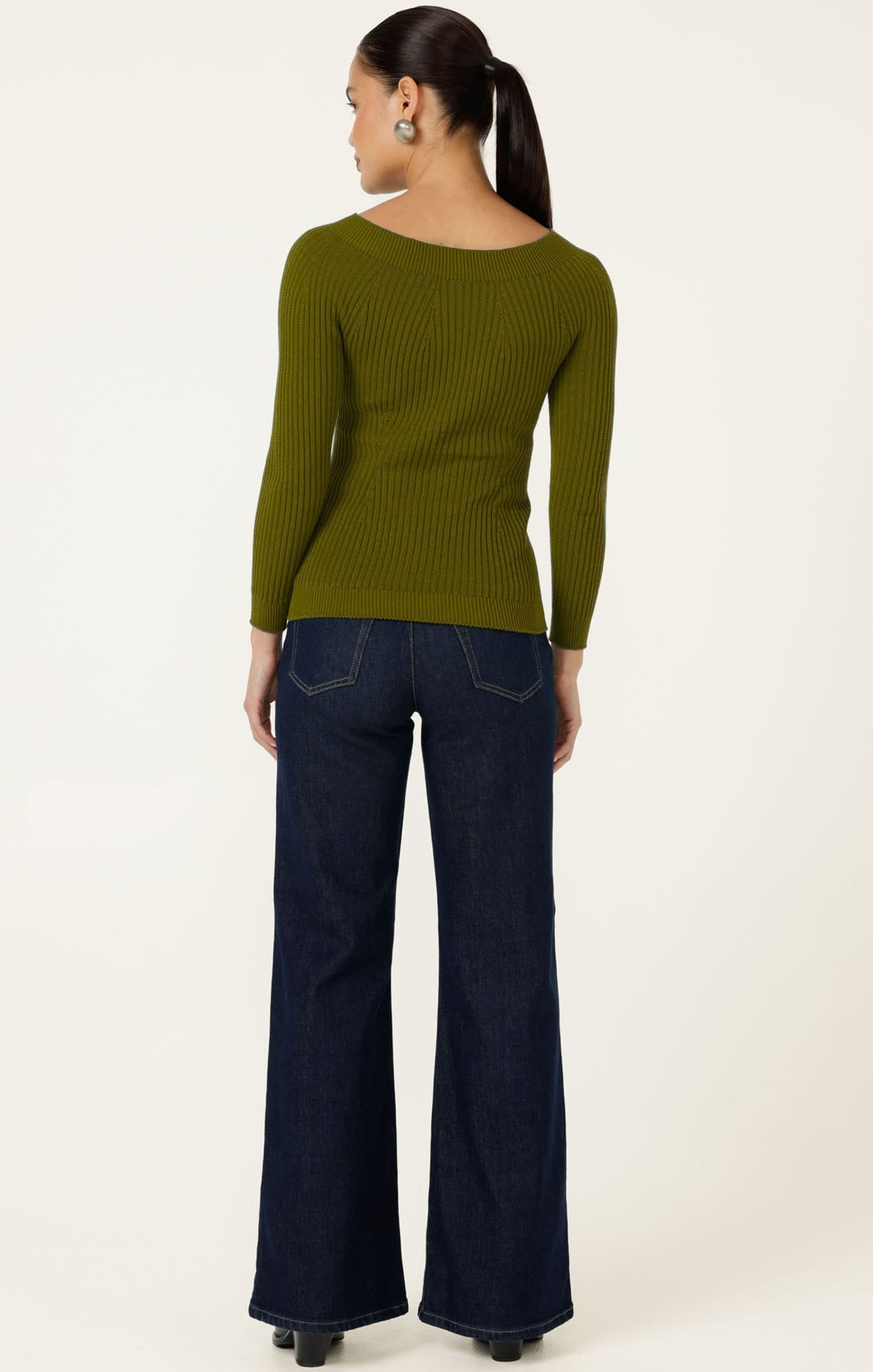 Knitwear CLAIRE KNIT IN OLIVE