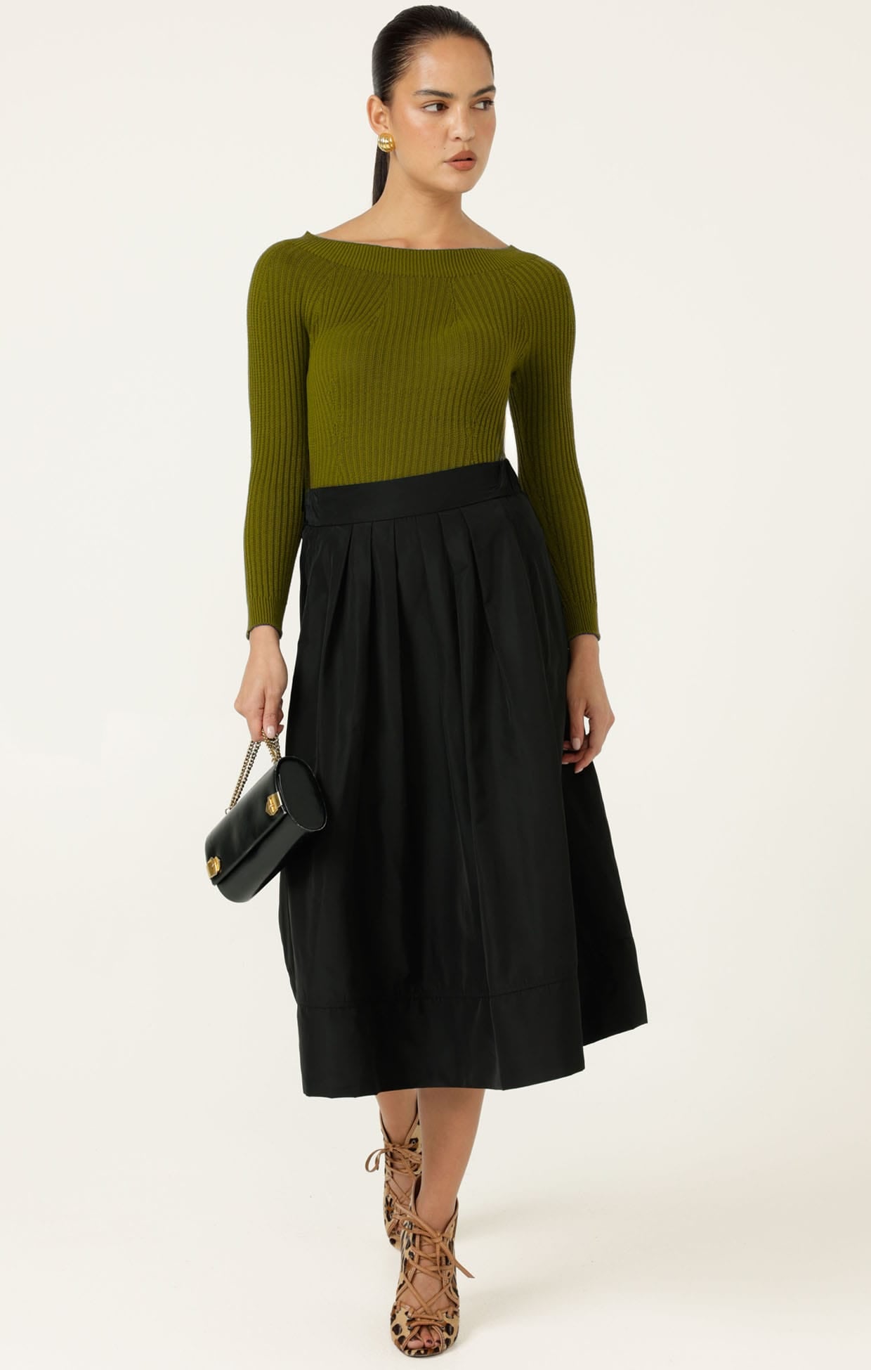 Knitwear CLAIRE KNIT IN OLIVE