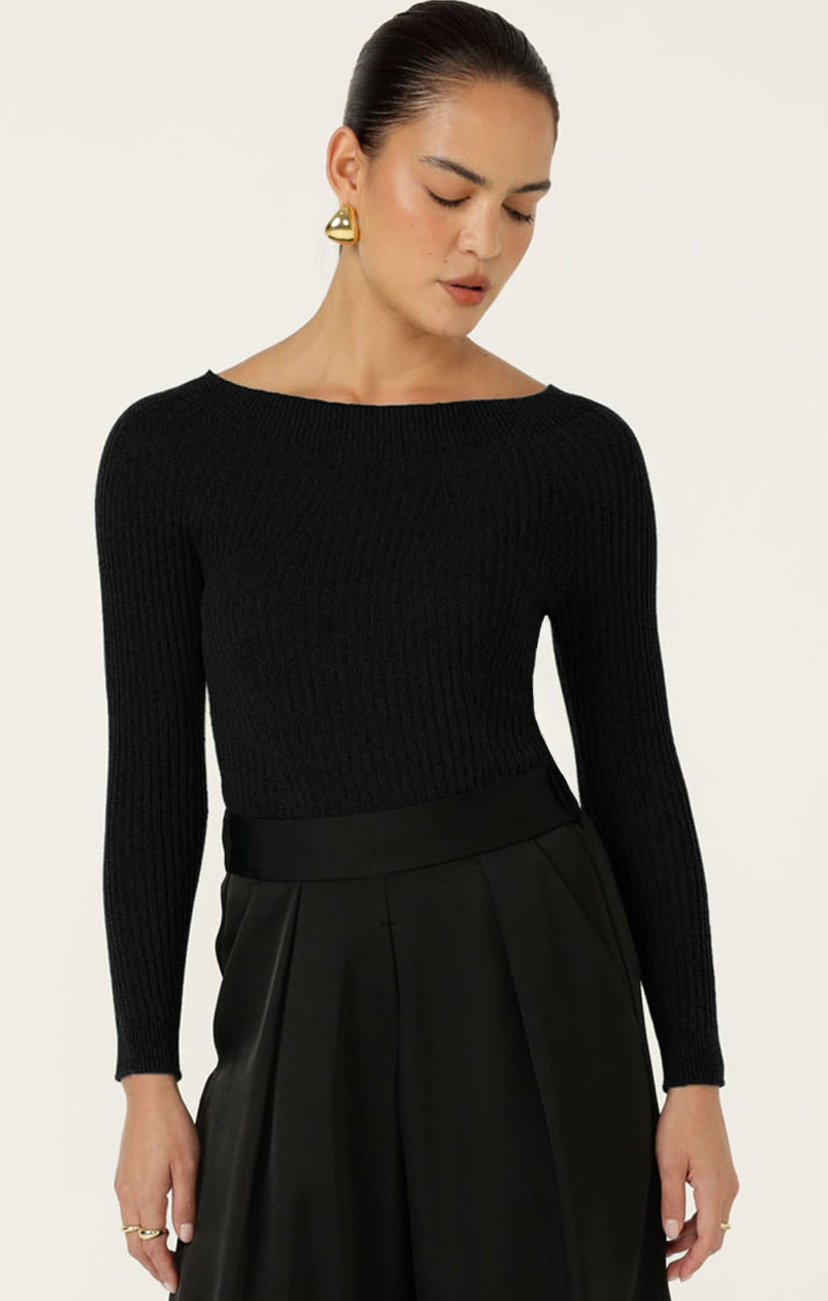Knitwear CLAIRE KNIT IN BLACK