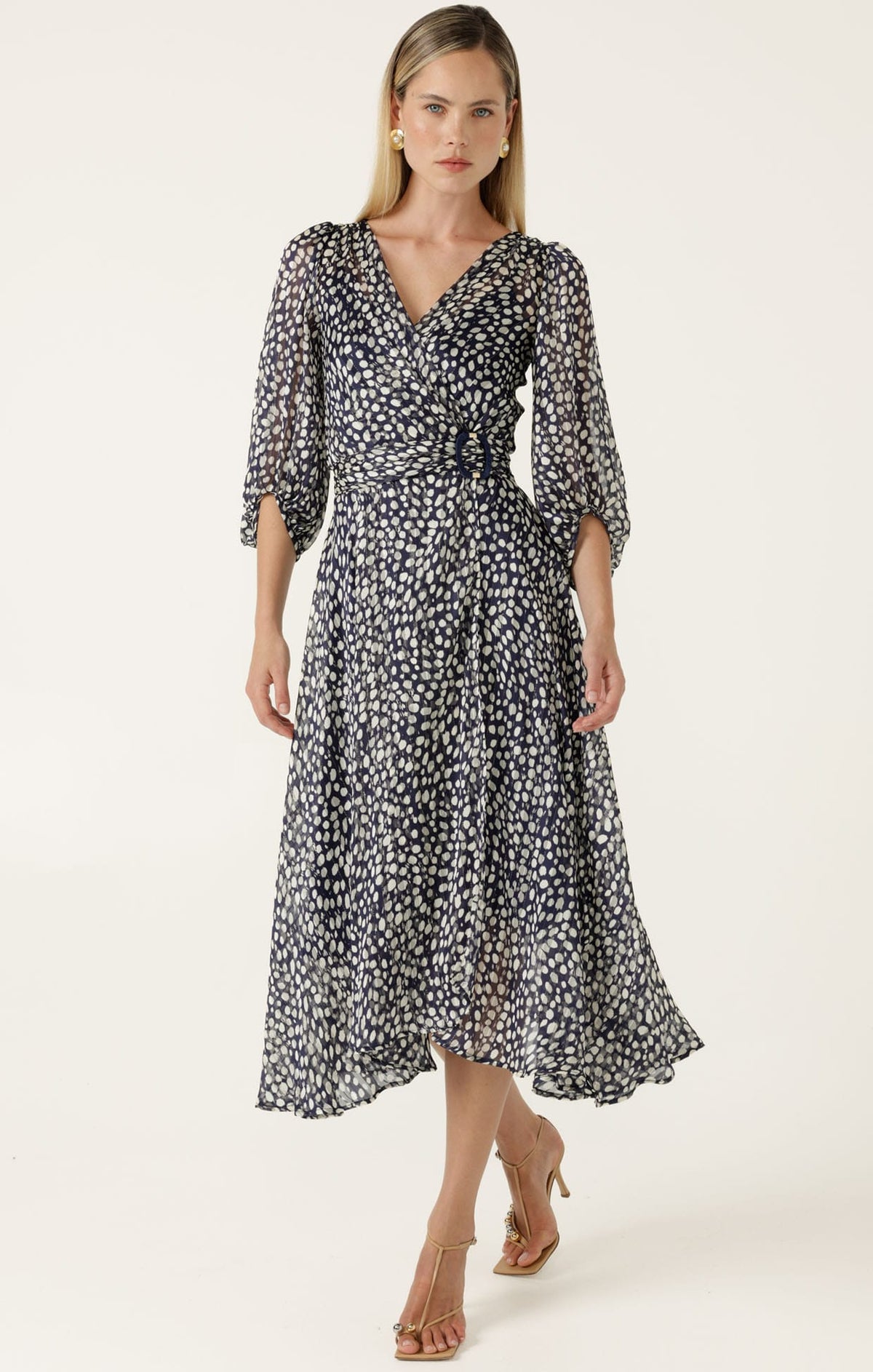 Dresses Multi Occasion CLOUDLAND WRAP DRESS IN NAVY