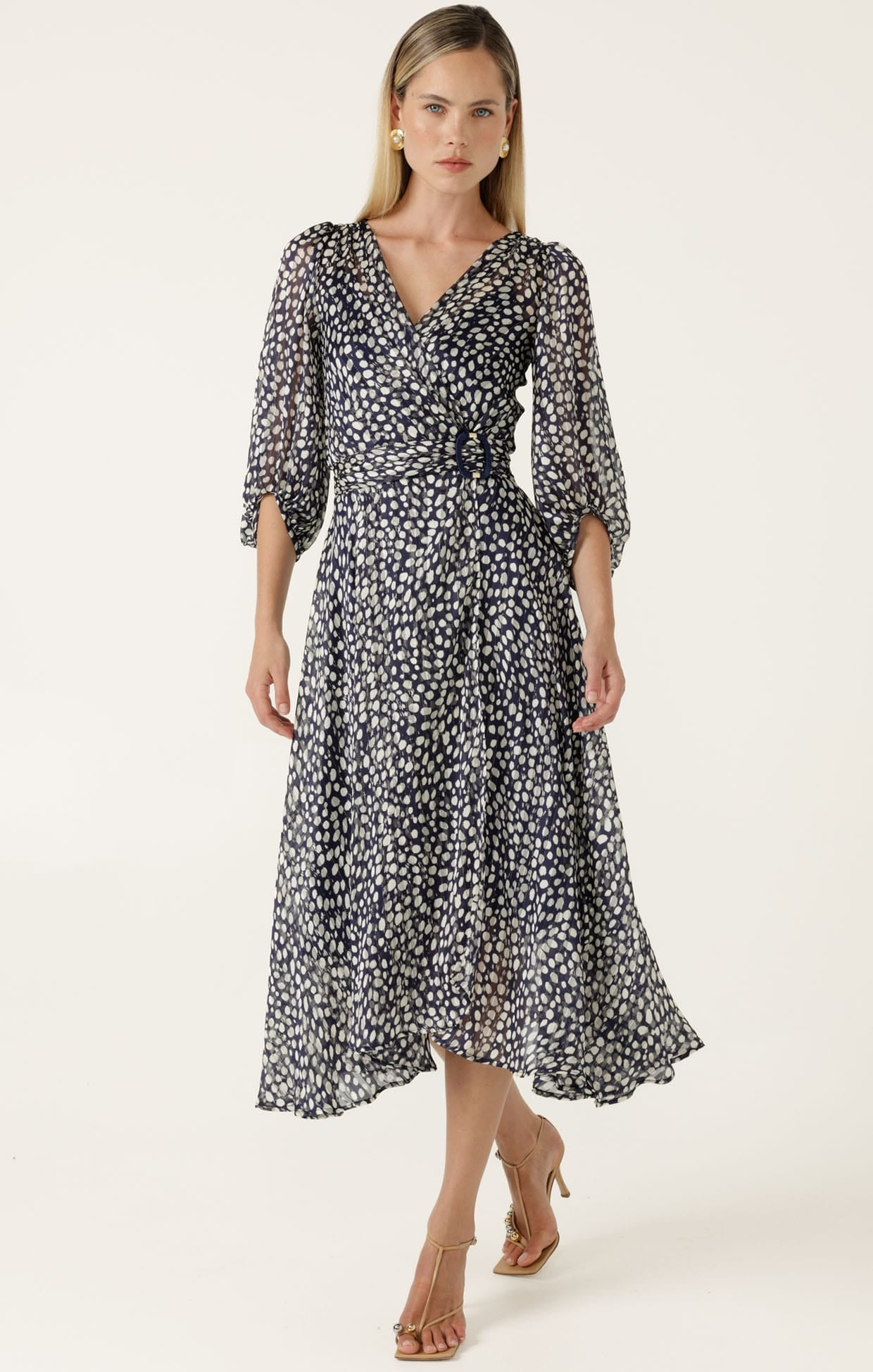 Dresses Multi Occasion CLOUDLAND WRAP DRESS IN NAVY