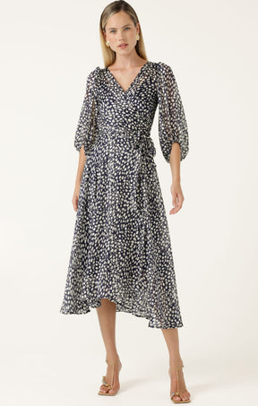 Dresses Multi Occasion CLOUDLAND WRAP DRESS IN NAVY