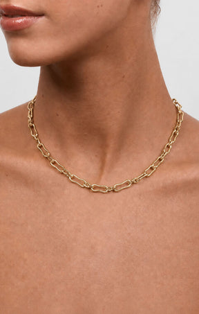 Bags OS / GOLD CONTOUR LINK NECKLACE IN GOLD