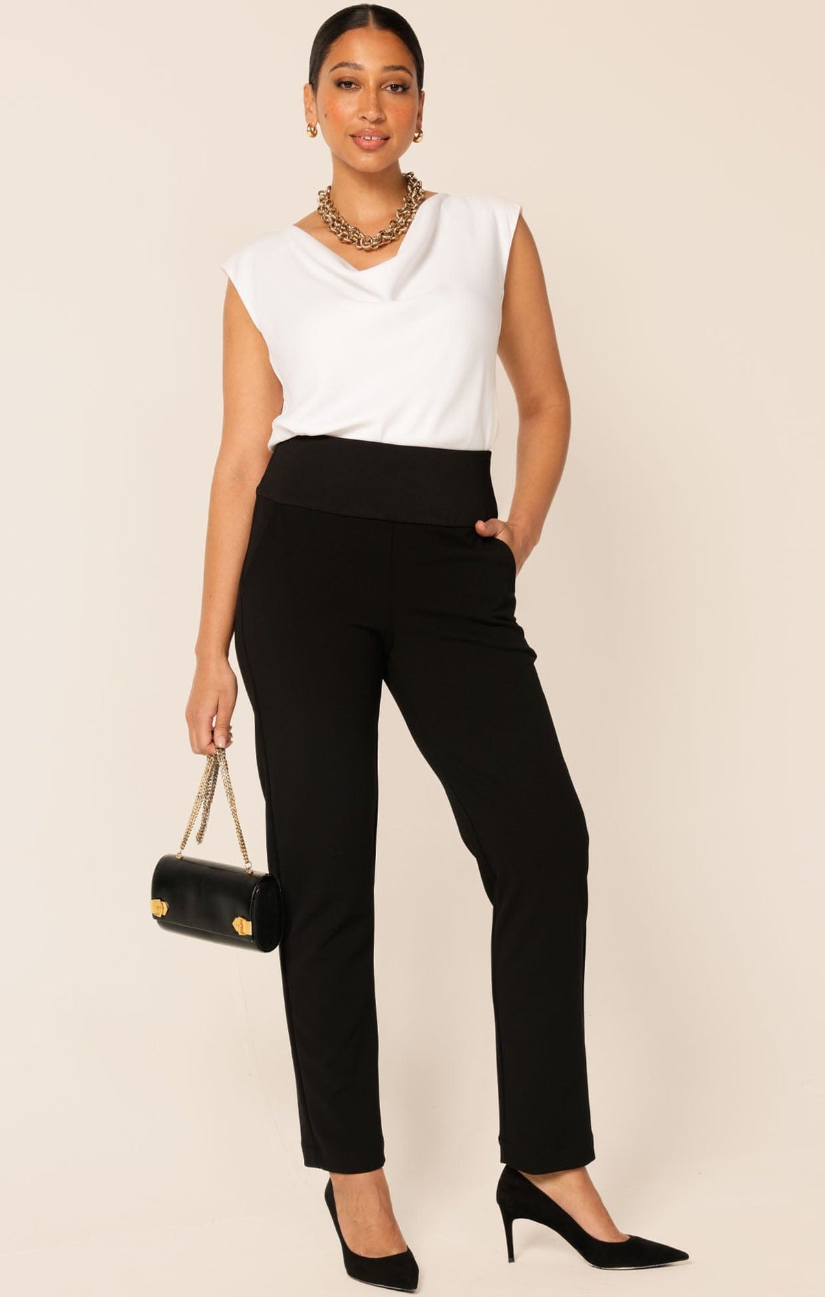Pants Multi Occasion TAPERED LEG PANT IN BLACK