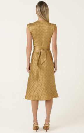 Dresses CROWN WRAP DRESS IN GOLD