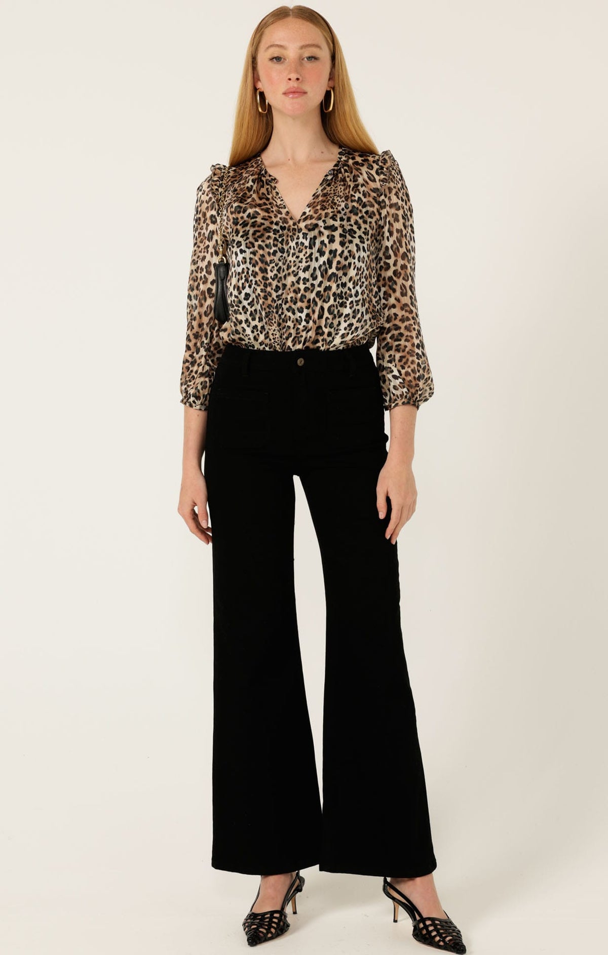 Pants Multi Occasion FREYA WIDE LEG JEAN IN BLACK