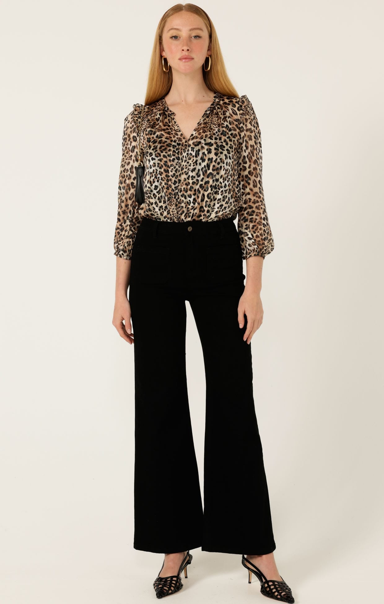 Pants Multi Occasion FREYA WIDE LEG JEAN IN BLACK