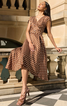 Dresses Multi Occasion DOTTIE WRAP MIDI DRESS