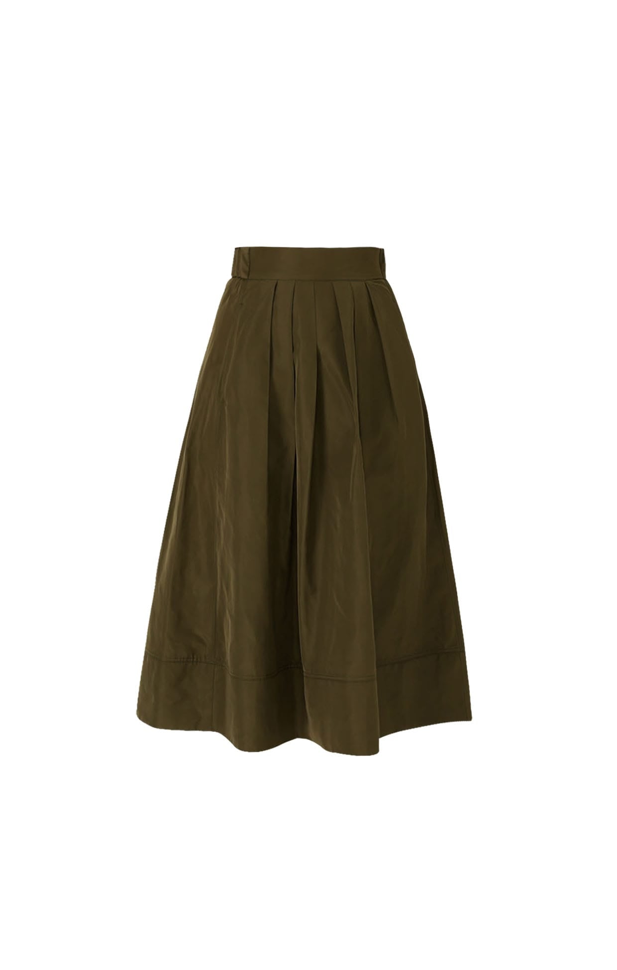 Skirts Multi Occasion PLEATED A-LINE SKIRT IN OLIVE