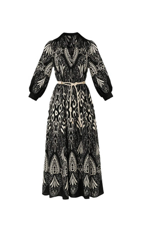 Dresses Multi Occasion INDIE SHIRTMAKER DRESS IN BLACK CREAM